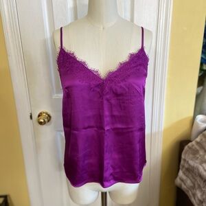 Forever 21 Vibrant Purple Lace and Satin Camisole, size S, NWT